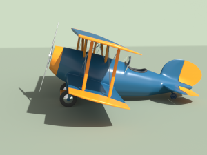 airplane biplane for children varus 3D मॉडल