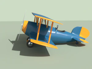 airplane biplane for children varus 3D Model