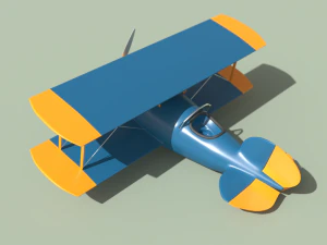 airplane biplane for children varus 3D Model