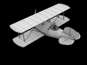 airplane biplane for children varus 3D मॉडल