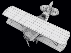 airplane biplane for children varus 3D मॉडल