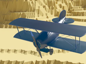 airplane biplane for children varus 3D Model