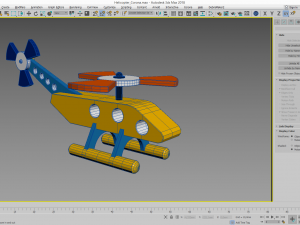 helicopter wooden toy Modelo 3D