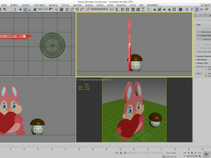 bunny and fungus wooden 3D Model