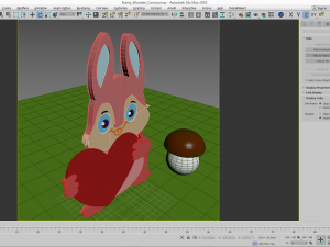 bunny and fungus wooden 3D Model