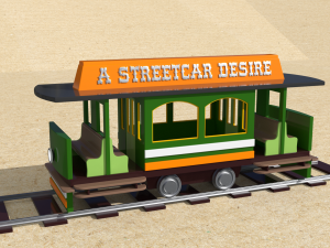 toy model vintage tram a streetcar named desire 3D Model