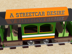 toy model vintage tram a streetcar named desire 3D Model
