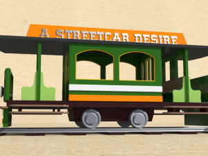 toy model vintage tram a streetcar named desire 3D Model