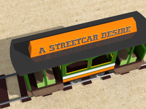 toy model vintage tram a streetcar named desire 3D Model