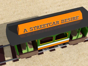 toy model vintage tram a streetcar named desire 3D Model