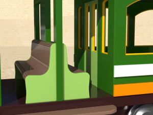 toy model vintage tram a streetcar named desire 3D Model