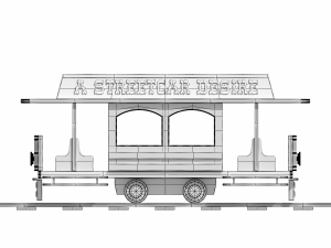 toy model vintage tram a streetcar named desire 3D Model