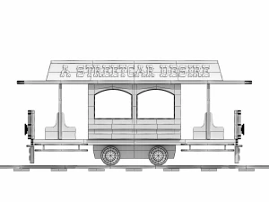 toy model vintage tram a streetcar named desire 3D Model