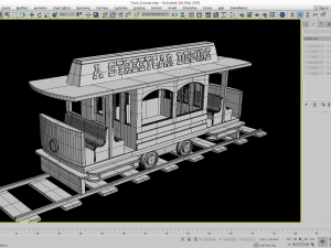 toy model vintage tram a streetcar named desire 3D Model