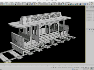 toy model vintage tram a streetcar named desire 3D Model
