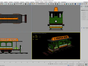 toy model vintage tram a streetcar named desire 3D Model