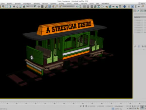 toy model vintage tram a streetcar named desire 3D Model