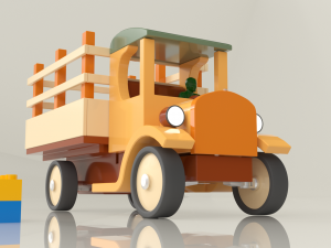 vintage truck f0rd tt land 1927 3D Model