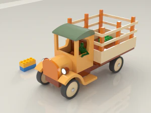 vintage truck f0rd tt land 1927 3D Model