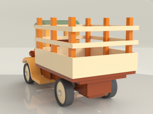 vintage truck f0rd tt land 1927 Modelo 3D