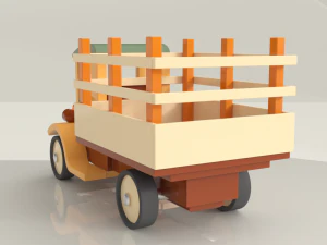 vintage truck f0rd tt land 1927 3D Model