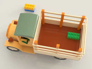 vintage truck f0rd tt land 1927 3D Model