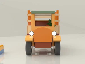 vintage truck f0rd tt land 1927 3D Model