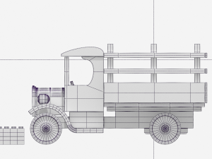 vintage truck f0rd tt land 1927 Modelo 3D