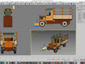 vintage truck f0rd tt land 1927 3D Model
