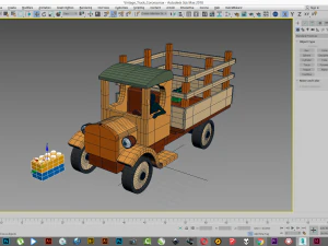vintage truck f0rd tt land 1927 3D Model