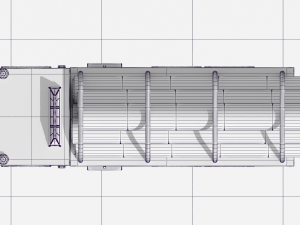 pipe transport truck Model 3D