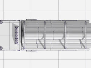 pipe transport truck 3D Model
