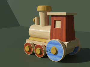 steam locomotive from the cartoon madagascar 3D मॉडल