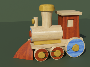 steam locomotive from the cartoon madagascar 3D मॉडल