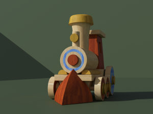steam locomotive from the cartoon madagascar 3D मॉडल