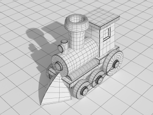 steam locomotive from the cartoon madagascar 3D मॉडल