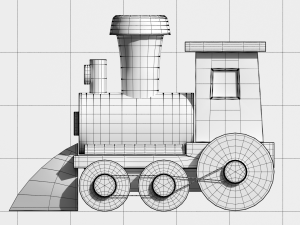 steam locomotive from the cartoon madagascar 3D मॉडल