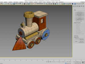 steam locomotive from the cartoon madagascar 3D मॉडल