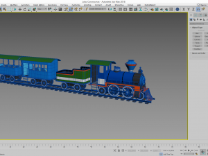 locomotive with wagons union pacific railroad 3D-Modell