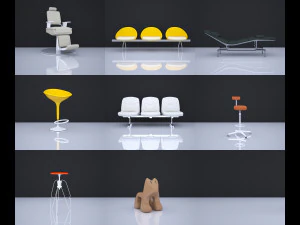 stoelencollectie 5 3D Model