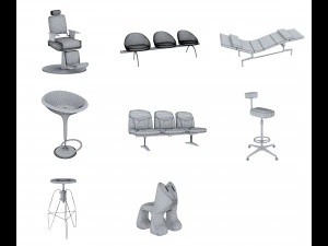 chair collection 5 3D Model