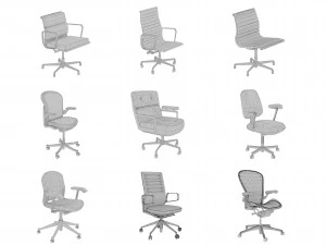 chair collection 1 3D Model