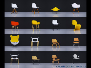 chair collection 2 3D Model
