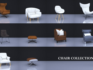 chair collection 4 Modelo 3D