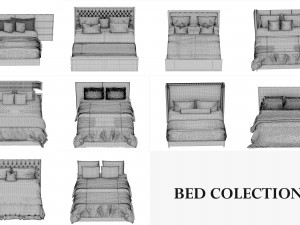 bed collection 3 3D Model