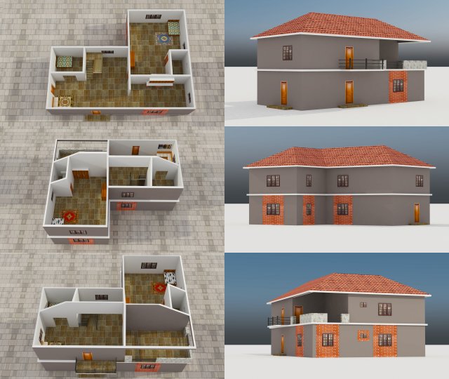 building 2 3D Model .c4d .max .obj .3ds .fbx .stl .blend 