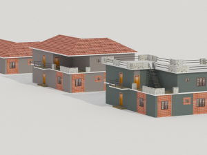 3 buildings 3D Model