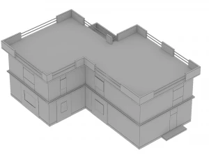 3 buildings 3D Model