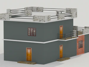 3 buildings 3D Model