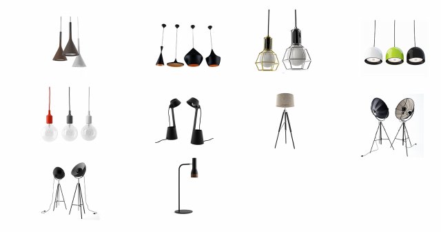 lamp collection 1 3D Model .c4d .max .obj .3ds .fbx .stl .blend 